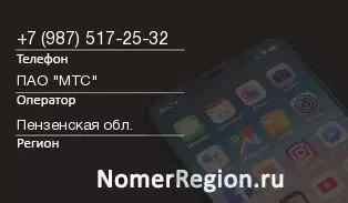 Кто звонил с 9875172532 - регион и оператор